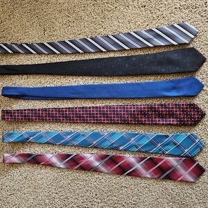 Men's Ties lot of 6 Van Heusen Kenneth Cole Vitali K
